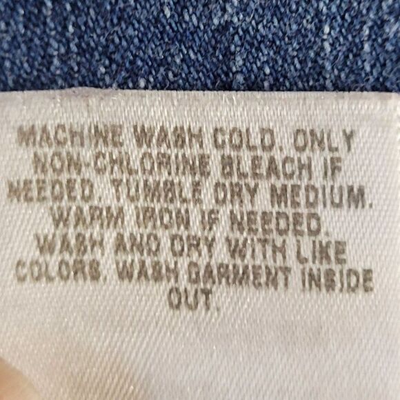 Levi's Upcycled Bleached Cutoff Jean Shorts 4 Mid Rise Stretch 5 Pocket Raw Hem - Picture 10 of 14